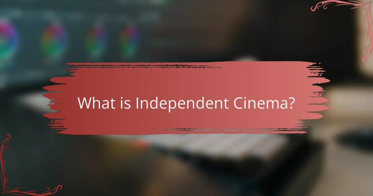 What is Independent Cinema?